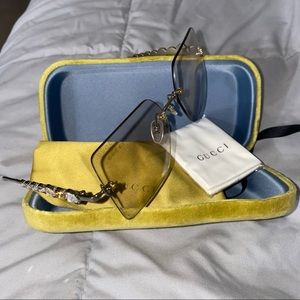 Gucci Sunglasses Rimless With Crystals (Cartier Like)